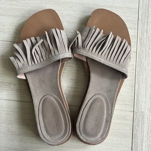 Pelle Moda fringe suede sandals